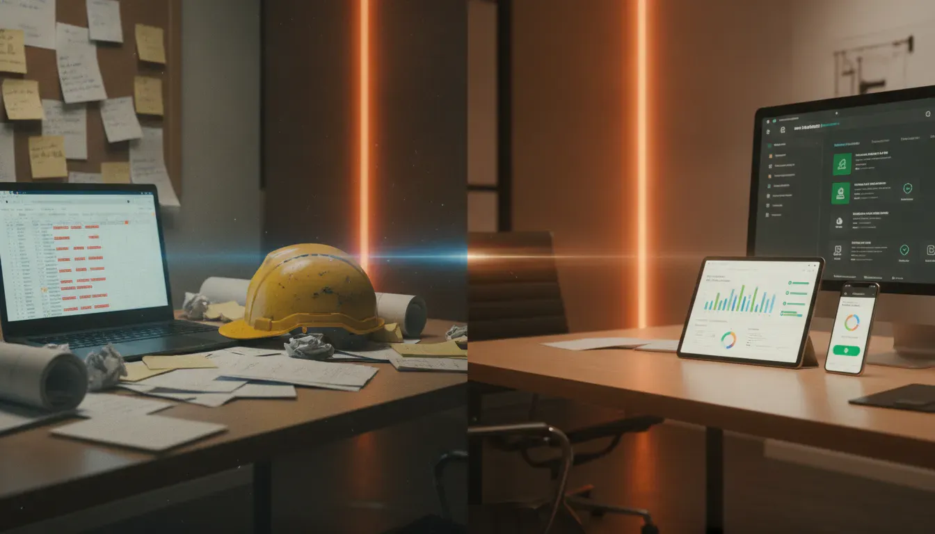 Vom Excel-Chaos zur smarten Baustelle: Wie Handwerksbetriebe ihre Verwaltung digitalisieren