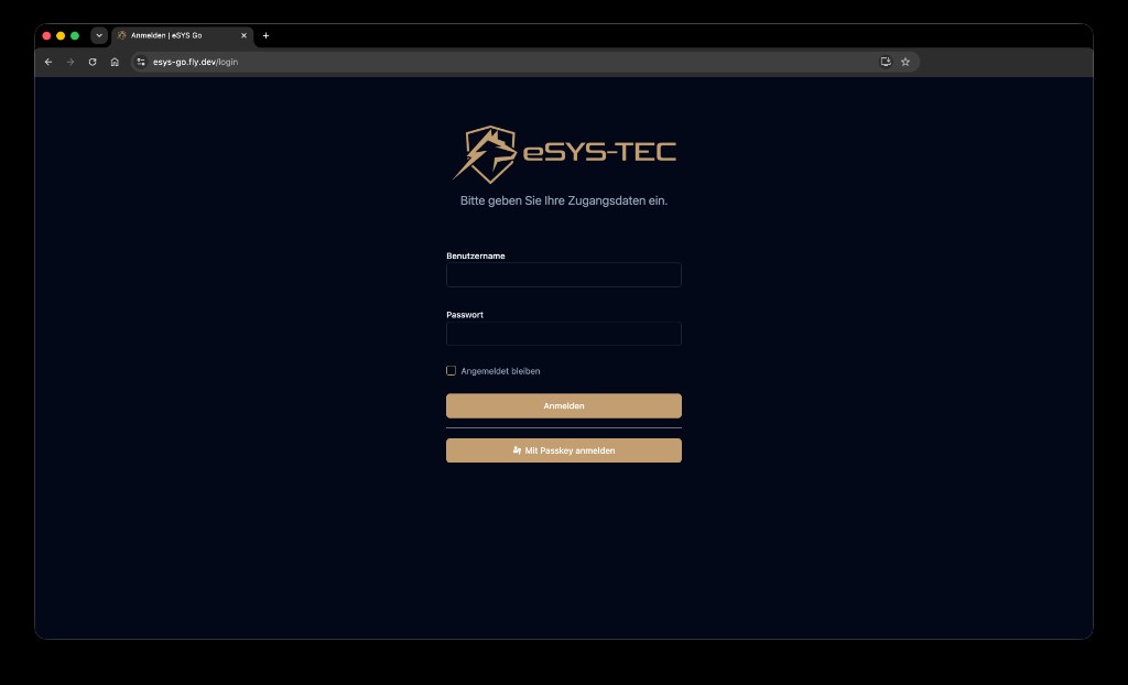 eSYS Go Login — PWA für Elektroprüfungen mit Passkey-Anmeldung