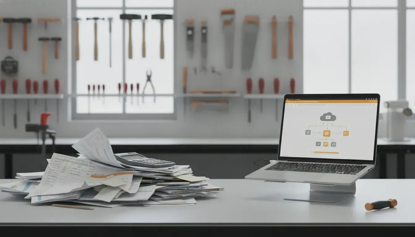 Vom Excel-Chaos zur schlanken Cloud: Wie Handwerksbetriebe ihre Verwaltung digitalisieren