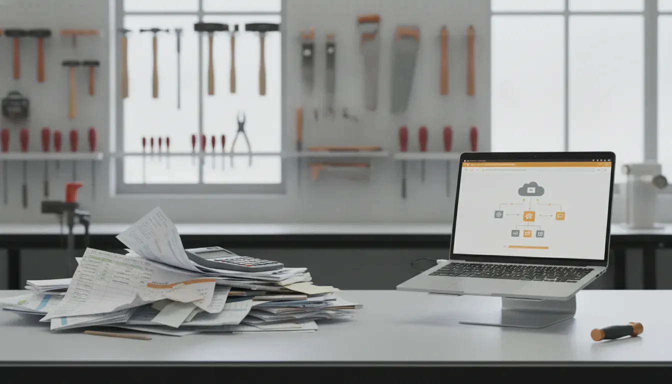 Vom Excel-Chaos zur schlanken Cloud: Wie Handwerksbetriebe ihre Verwaltung digitalisieren